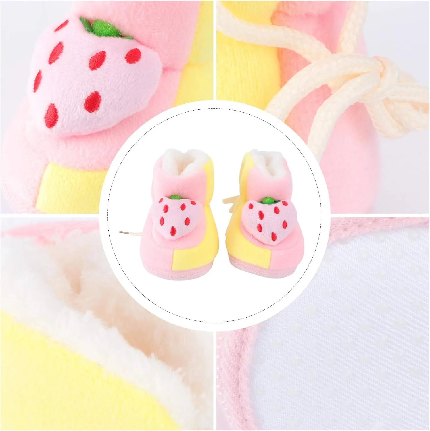 1 Pair Baby Shoes Plush Soft Sole Shoes First Walkers Shoes Toddlers Shoes Babys Footwear Baby Toddler