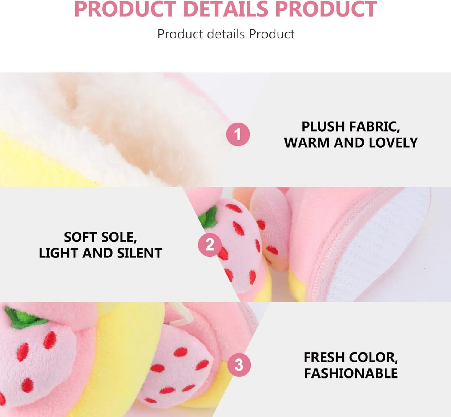 1 Pair Baby Shoes Plush Soft Sole Shoes First Walkers Shoes Toddlers Shoes Babys Footwear Baby Toddler