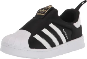 adidas Originals Baby Superstar 360 Sneaker, Core Black/White/Gold Metallic, 5.5 US Unisex Infant