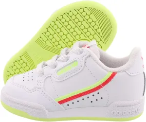 adidas Originals Continental 80 Infant/Toddler Shoes Size 7, Color: Footwear White/Shock Red/Hi-Res Yellow