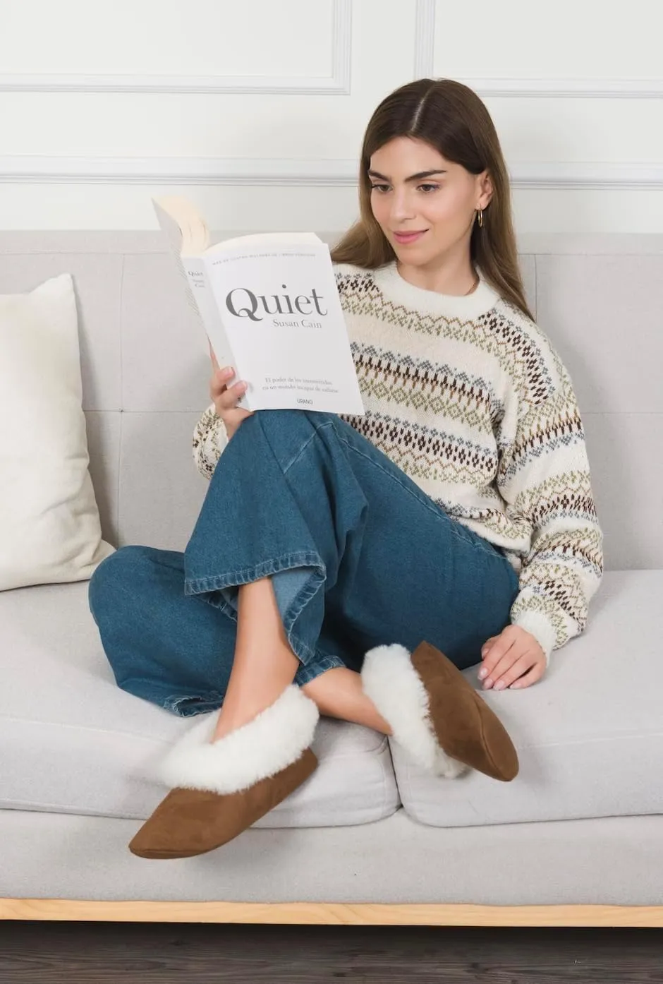 Alpaca Slippers For Women Indoor | 100% Baby Alpaca Womens Slippers | Fur Slippers For Women | House Slippers Shoes