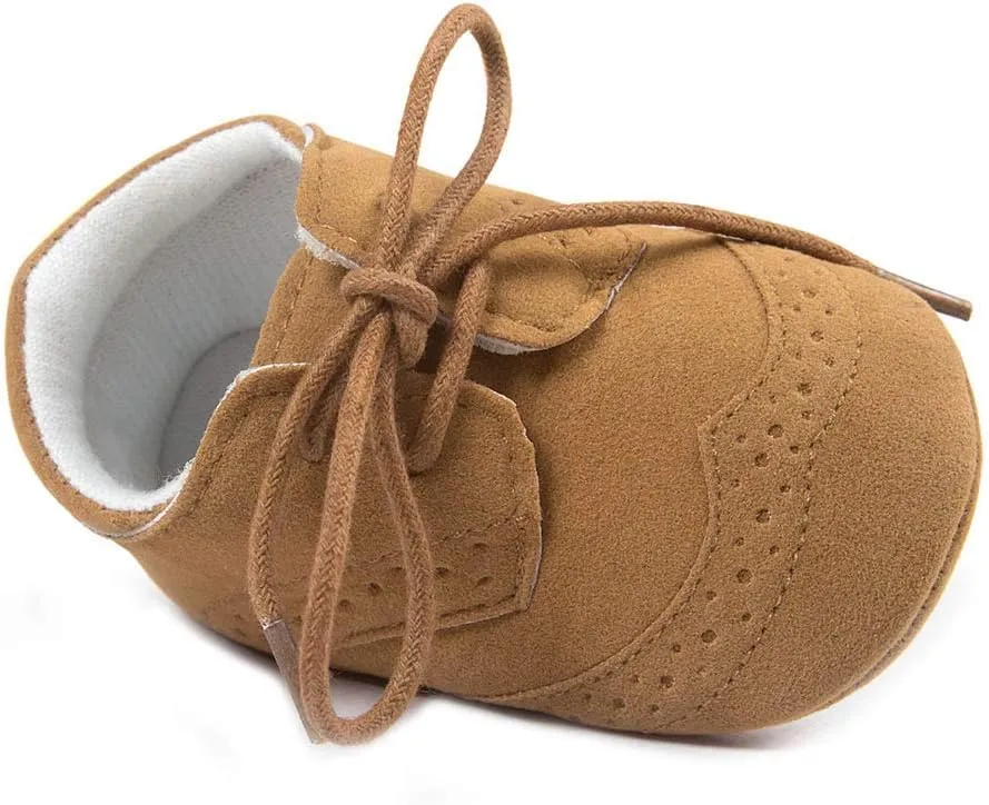 Anrentiy Baby Toddler Boys Girls Oxford Dress Shoes Classic Formal Infant First Walking Christening Shoes