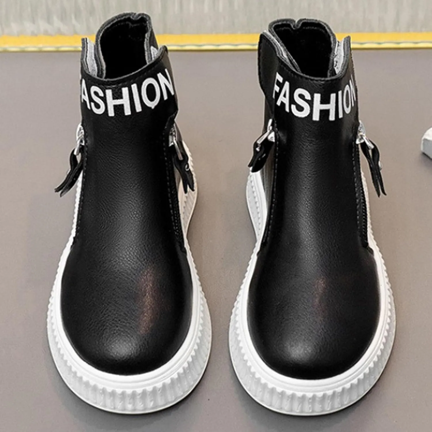 Baby Autumn Boots Girls And Boys Children's Casual Shoes Mesh Soft Sole Breathable Sports Short Boots Back Lace Design