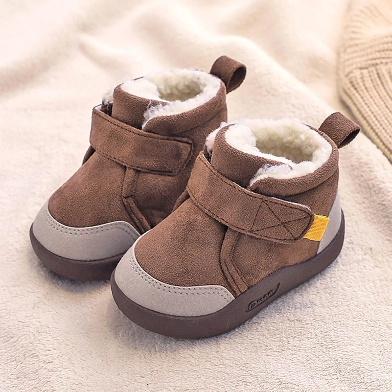 Baby Boot Socks Baby Shoes Toddler Boots Soft Bottom Toddler Shoes Plus Velvet Thick Non Slip Large Cotton Shoes Crawling Boot Shoes Baby Boy