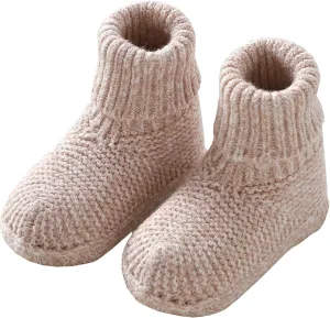 Baby Booties Hand Crochet Newborn Knit Shoes Soft Warm Cozy First Walkers for Infant Boys Girls