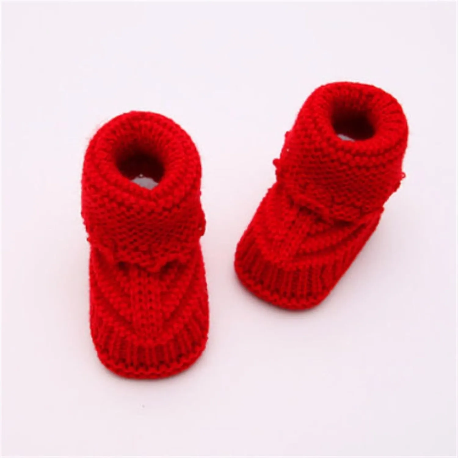 Baby Booties Newborn First Walkers Cozy Shoes Warm Hand Knit Soft Booties for Infant Boy Girl Non Slip Crib Shoes