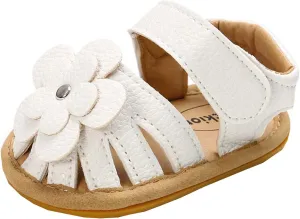 Baby Boy Girl Sandals Soft Sole Summer Flower Shoes Anti Slip Rubber Sole Newborn 0-18M Prewalker First Walking Shoes