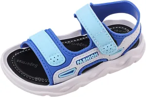 Baby Boy Unisex Sandals for Infant/Toddlers Summer Outdoor Shoes Athletic Non-Slip Soft Sole Shoes (Blue, 2 Big Kids)