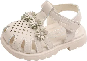 Baby Boy Unisex Sandals Shoes for Infant/Toddlers First Walkers Prewalkers Soft Anti-Slip Sole Flat (Beige, 5.5 Infant)