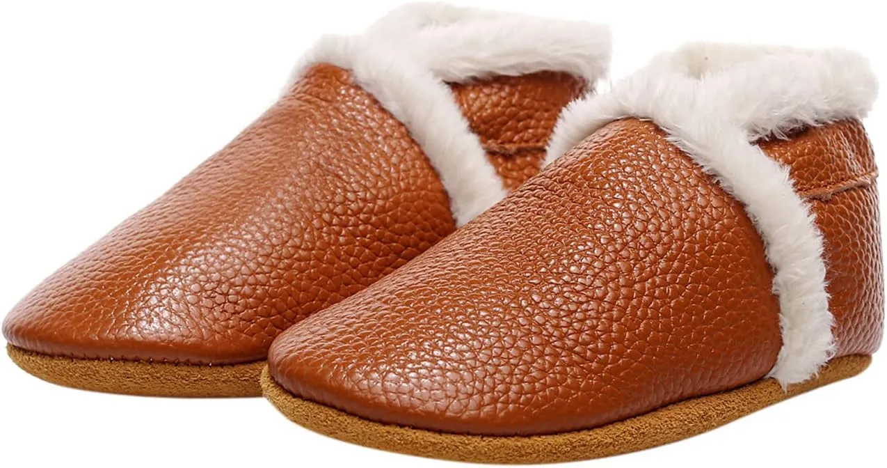 Baby Boys Girls Booties Infant Unisex Baby Winter Warm Fleece Socks Toddler Soft Sole Footwear First Walking Shoes
