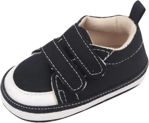 Baby Boys Girls Canvas First Walking Shoes, Newborn Infant Non Slip Soft Sole Comfortable Platform Casual Sneaker
