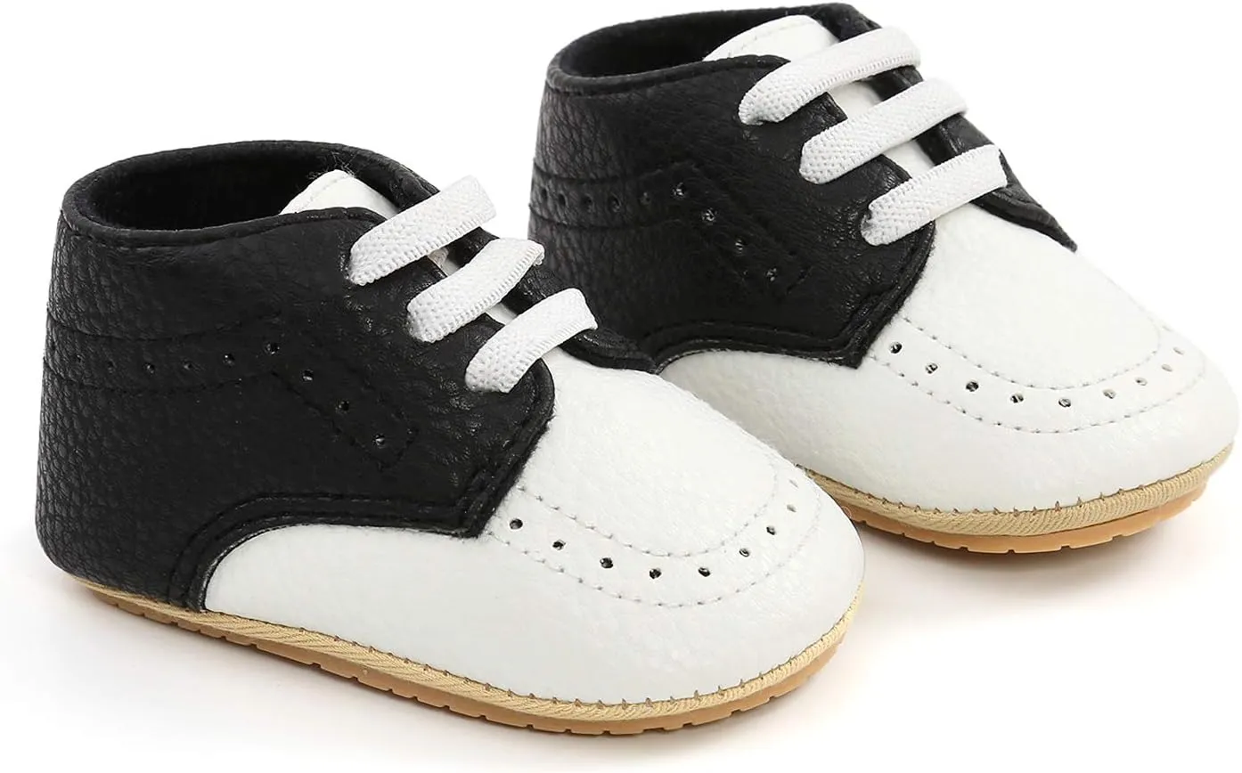 Baby Boys Girls Canvas Sneakers Toddler Anti-Slip Shoes Infant High-top First Walkers Newborn Crib Shoes