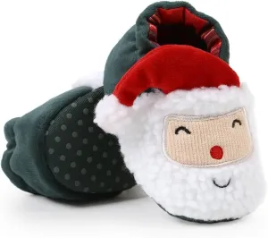 Baby Boys Girls Christmas Snow Boots Santa laus Non Slip Soft Sole Shoes First Walking Winter Warm Crib Shoes