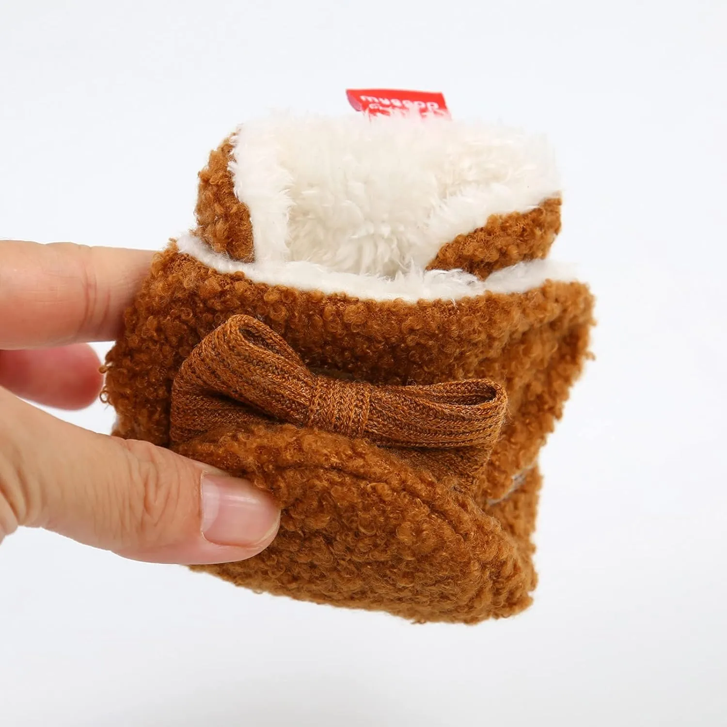 Baby Boys Girls Fleece Fur Knit Winter Warm Snow Boots Soft Sole Crib Shoes Booties for Newborn Infant First Walkers