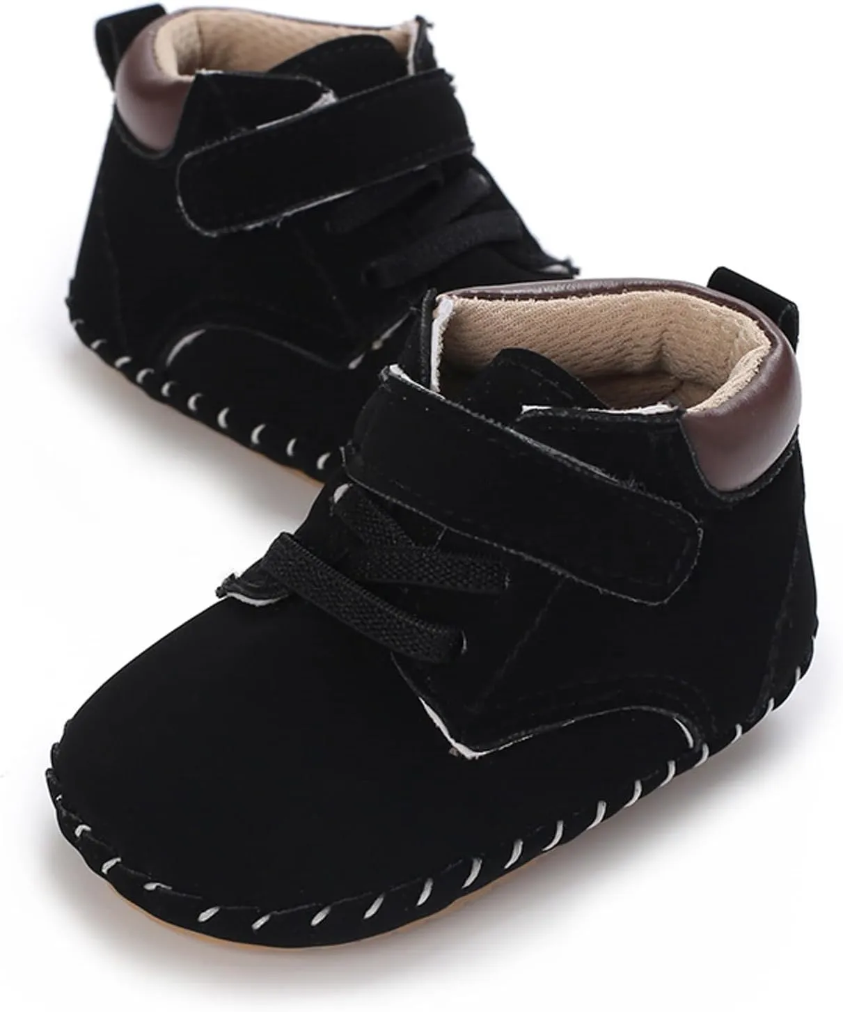 Baby Boys Girls High-Top Ankle Shoes Non Slip Soft Sole Comfortable Prewalker First Walking Sneakers for Toddler
