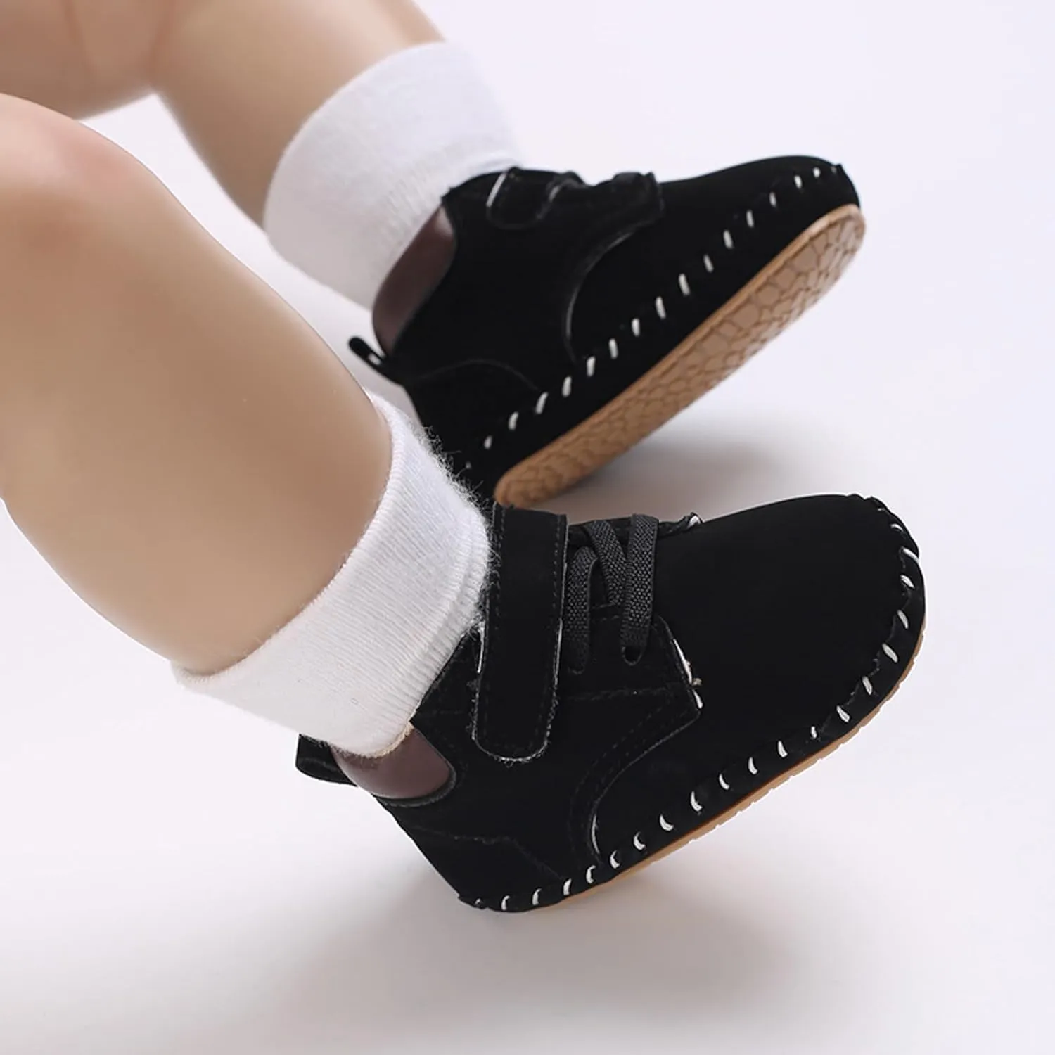 Baby Boys Girls High-Top Ankle Shoes Non Slip Soft Sole Comfortable Prewalker First Walking Sneakers for Toddler