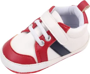 Baby Boys Girls Leather First Walking Sneakers Toddler Infant Anti-Slip Soft Sole Lightweight First Step Shoes
