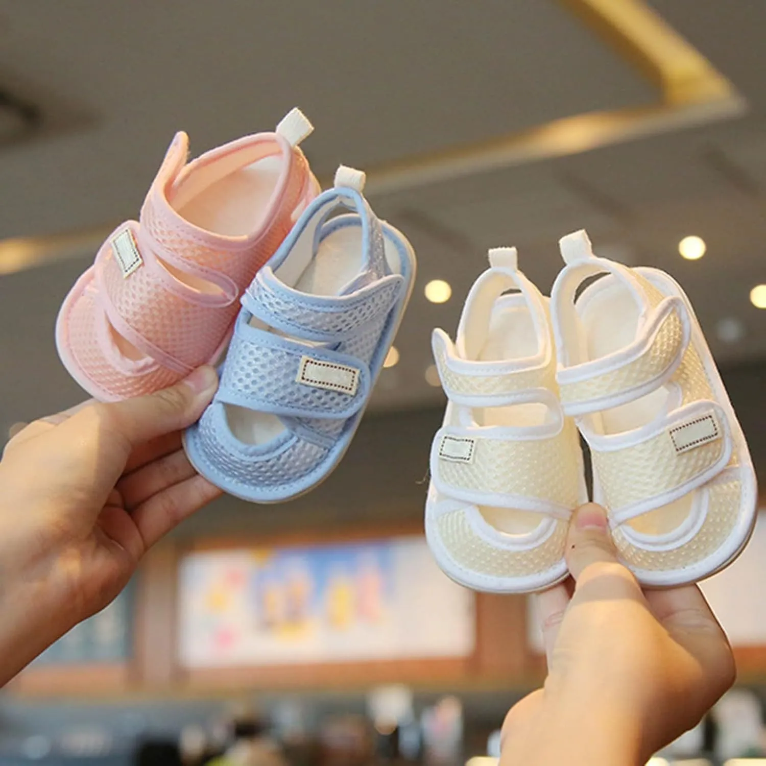 Baby Boys Girls Mesh Sandals Premium Soft Anti-Slip Rubber Sole Infant Summer Outdoor Toddler First Walkers Shoes