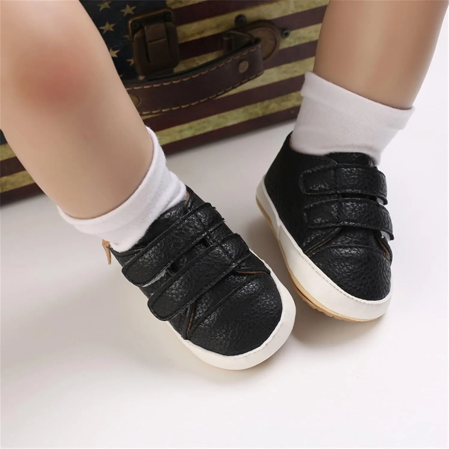 Baby Boys Girls Non-Slip Rubber Sole First Walking Shoes Infant Soft Tennis Sports Sneakers Outdoor Indoor Play