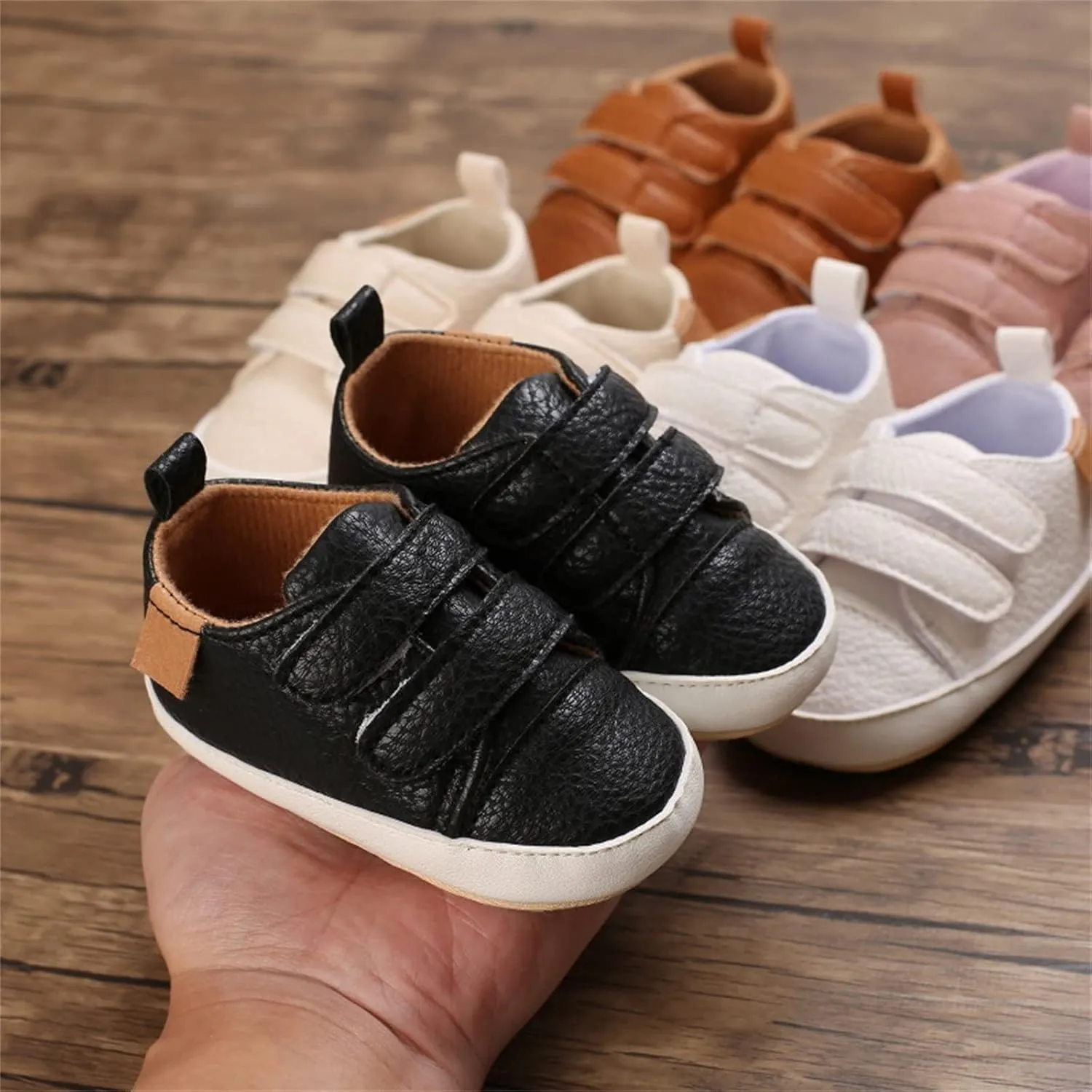 Baby Boys Girls Non-Slip Rubber Sole First Walking Shoes Infant Soft Tennis Sports Sneakers Outdoor Indoor Play