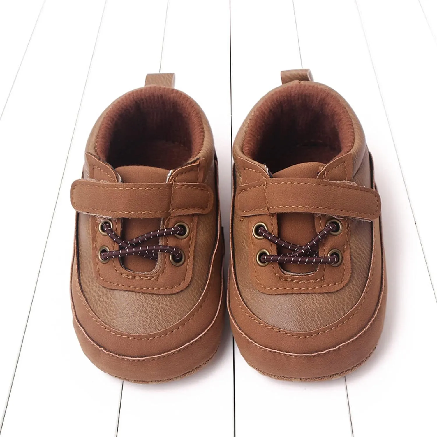 Baby Boys Girls PU Leather xford Shoes Soft Rubber Sole Sneakers Infant Walking Shoes Anti-Slip Ankle Boots