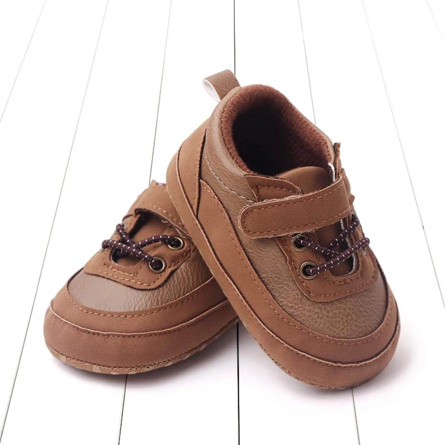 Baby Boys Girls PU Leather xford Shoes Soft Rubber Sole Sneakers Infant Walking Shoes Anti-Slip Ankle Boots