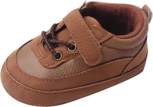 Baby Boys Girls PU Leather xford Shoes Soft Rubber Sole Sneakers Infant Walking Shoes Anti-Slip Ankle Boots