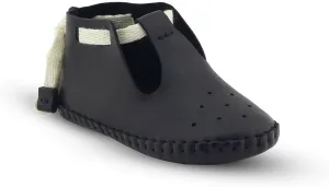 Baby Boys Pre-Walker Crib Genuine Leather Hand Assembled Open Side Lace Soft Sole Shoe