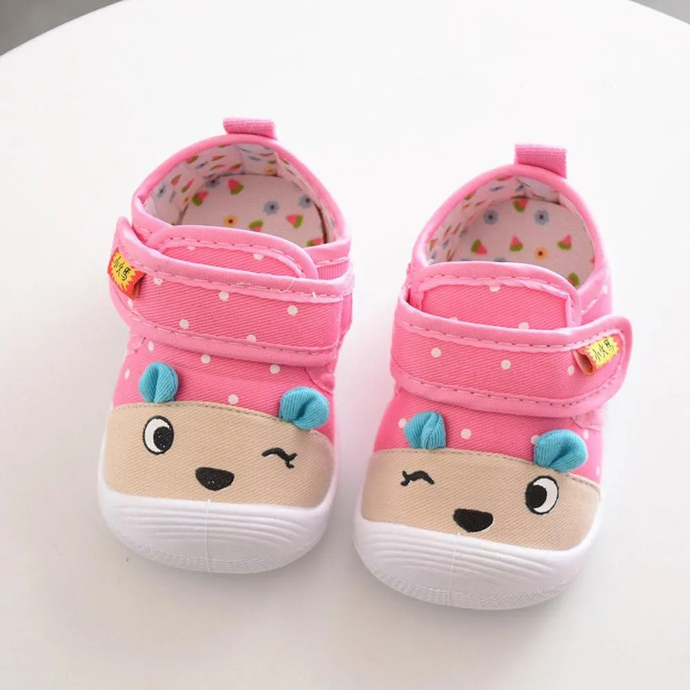 Baby Girl Squeaky Infant artoon Sole Shoes Baby Kids Boys Soft -Slip Girls Toddler Comfort Anti-Slip Soft Sole Shoes