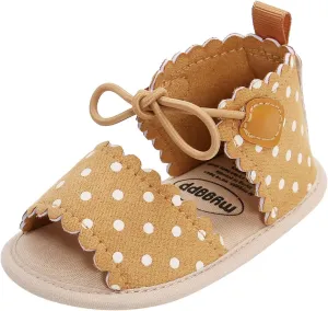 Baby Girls Boys Sandals Infant Toddler High Top Shoes Lightweight Anti-Slip Soft Sole Flat Shoes (Yellow, 11-6M)