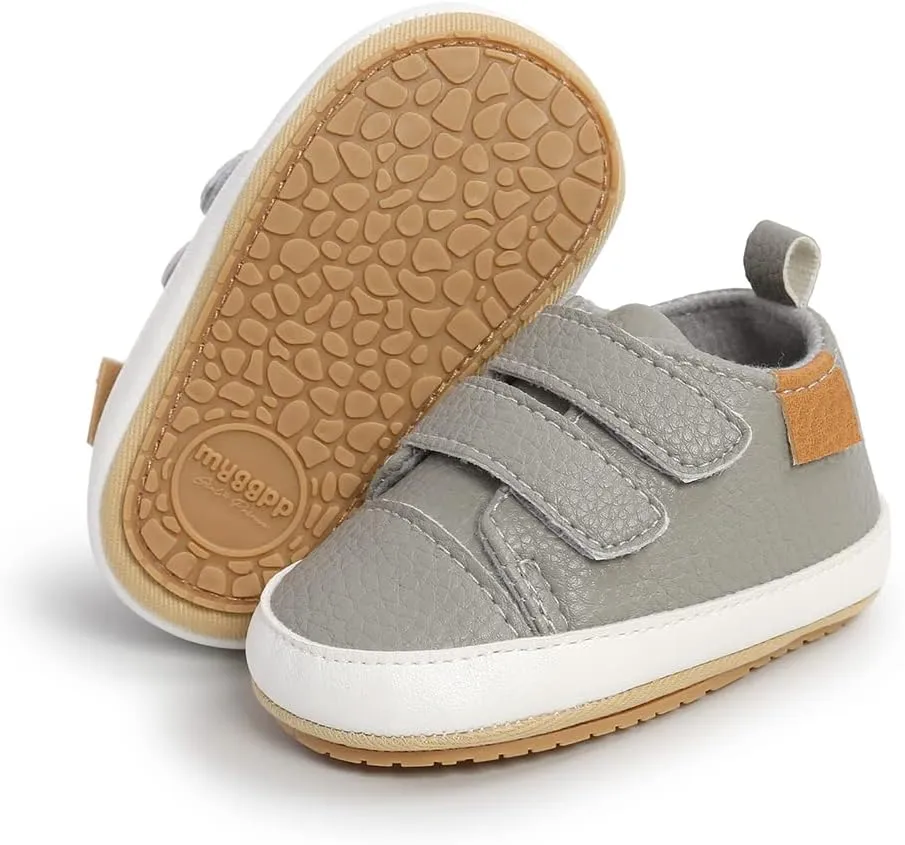 Baby Girls Boys Shoes Soft Anti-Slip Sole Newborn First Walkers High Top Canvas Denim Unisex Infant Sneaker