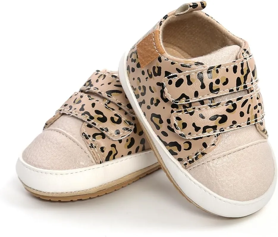 Baby Girls Boys Shoes Soft Anti-Slip Sole Newborn First Walkers High Top Canvas Denim Unisex Infant Sneaker