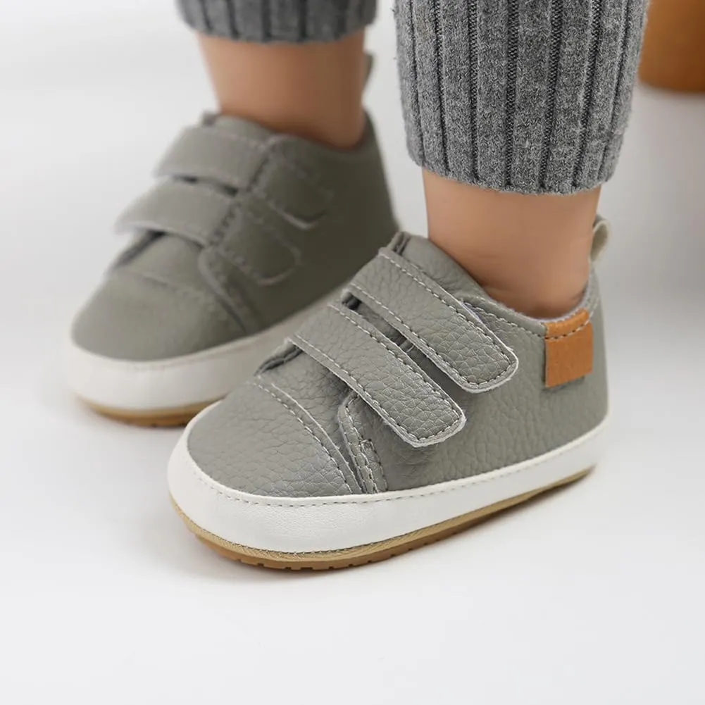 Baby Girls Boys Shoes Soft Anti-Slip Sole Newborn First Walkers High Top Canvas Denim Unisex Infant Sneaker