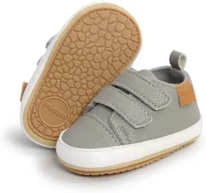 Baby Girls Boys Shoes Soft Anti-Slip Sole Newborn First Walkers High Top Canvas Denim Unisex Infant Sneaker