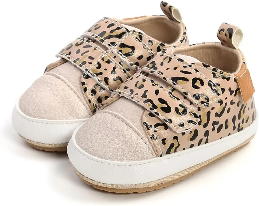 Baby Girls Boys Shoes Soft Anti-Slip Sole Newborn First Walkers High Top Canvas Denim Unisex Infant Sneaker