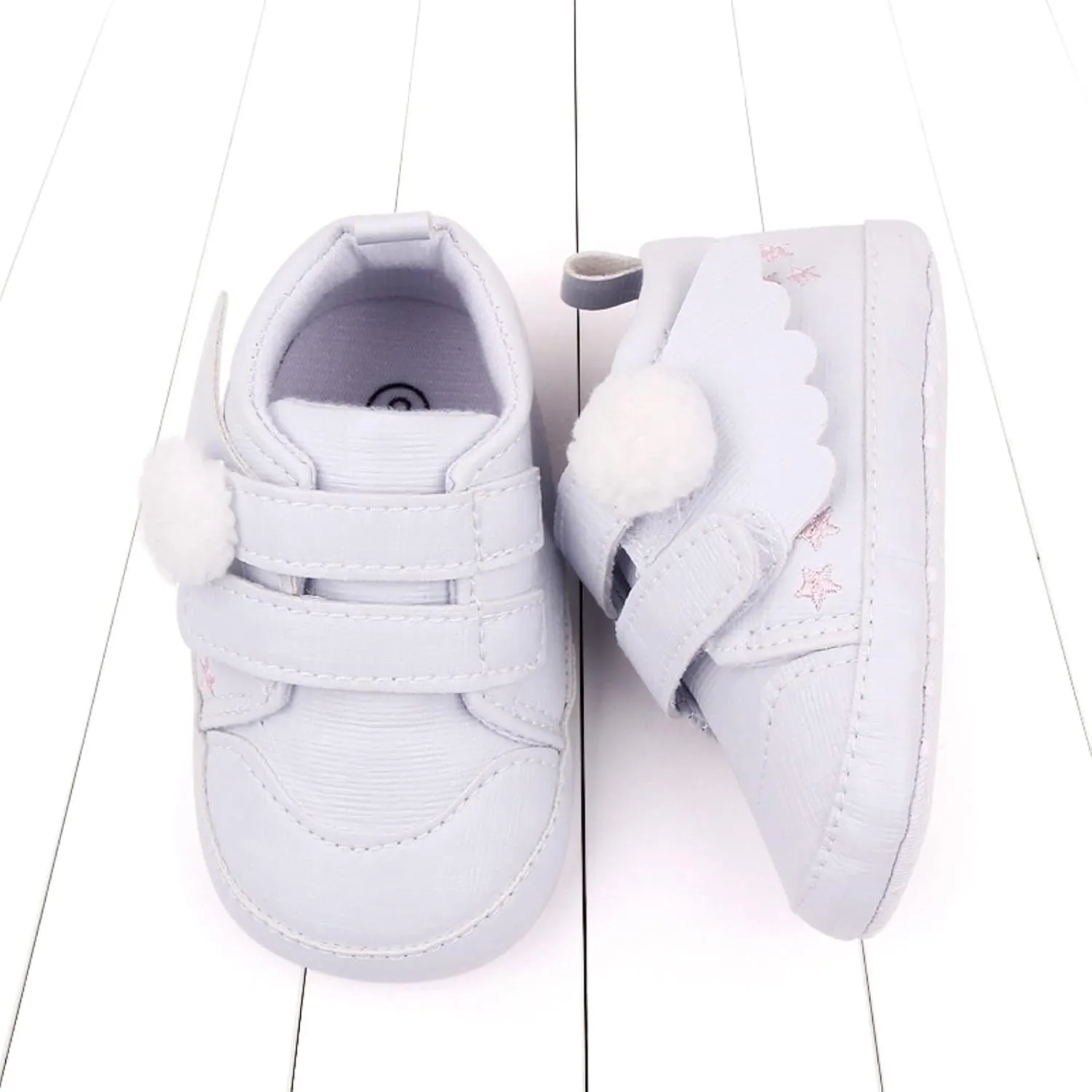 Baby Girls Boys Wing First Walking Ankle Boots, Soft Sole Infant Sneakers Fashion High-Top Non-Slip Floor Shoes