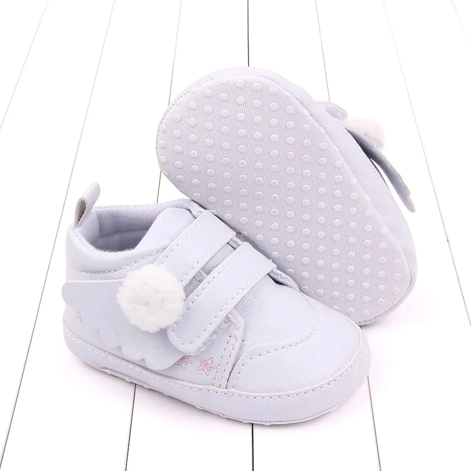 Baby Girls Boys Wing First Walking Ankle Boots, Soft Sole Infant Sneakers Fashion High-Top Non-Slip Floor Shoes
