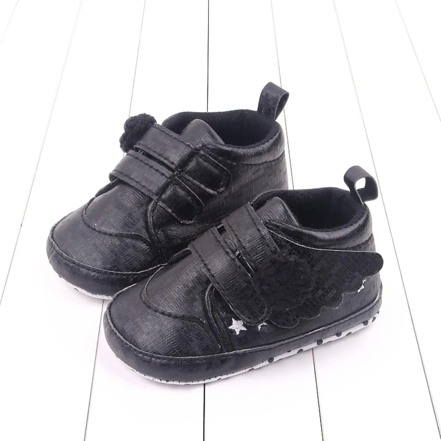 Baby Girls Boys Wing First Walking Ankle Boots, Soft Sole Infant Sneakers Fashion High-Top Non-Slip Floor Shoes