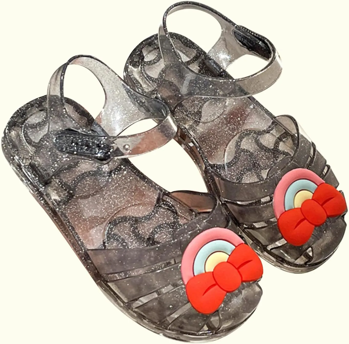 Baby Girls Cute Fruit Jelly Colors Hollow Out Non-Slip Soft Sole Sandals Toddler Kids Comfy Shoe Slip On Falts Daily