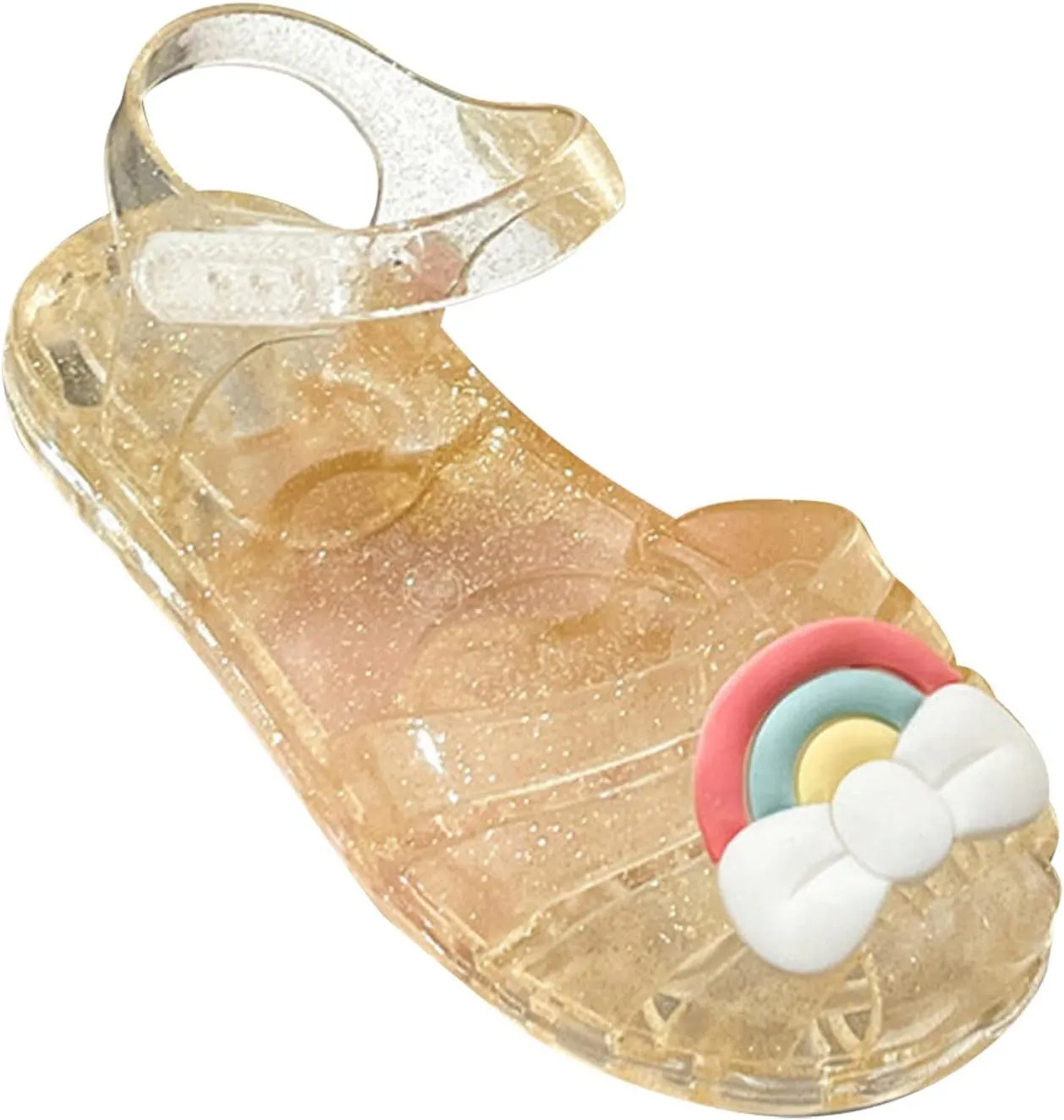 Baby Girls Cute Fruit Jelly Colors Hollow Out Non-Slip Soft Sole Sandals Toddler Kids Comfy Shoe Slip On Falts Daily
