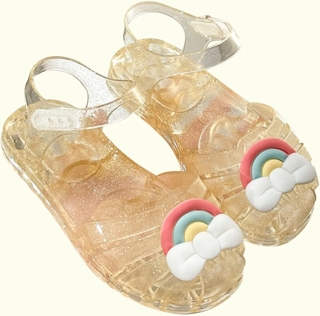 Baby Girls Cute Fruit Jelly Colors Hollow Out Non-Slip Soft Sole Sandals Toddler Kids Comfy Shoe Slip On Falts Daily