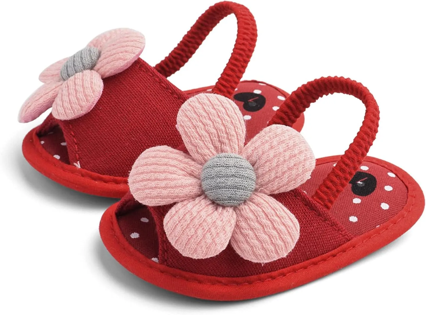 Baby Girls Flower Shoes Soft Sole Shoes Toddler Non Slip Shoes Sandals Leisure Baby Shoes for Indoor