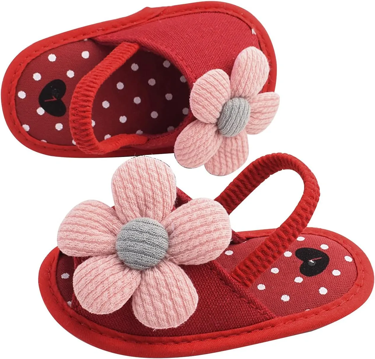 Baby Girls Flower Shoes Soft Sole Shoes Toddler Non Slip Shoes Sandals Leisure Baby Shoes for Indoor
