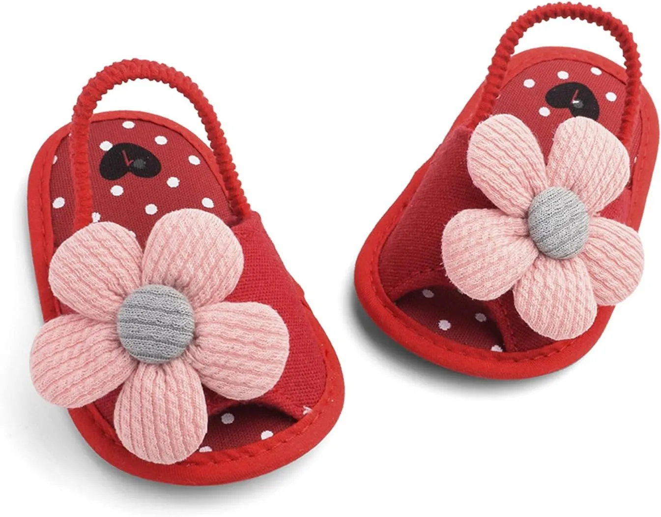 Baby Girls Flower Shoes Soft Sole Shoes Toddler Non Slip Shoes Sandals Leisure Baby Shoes for Indoor