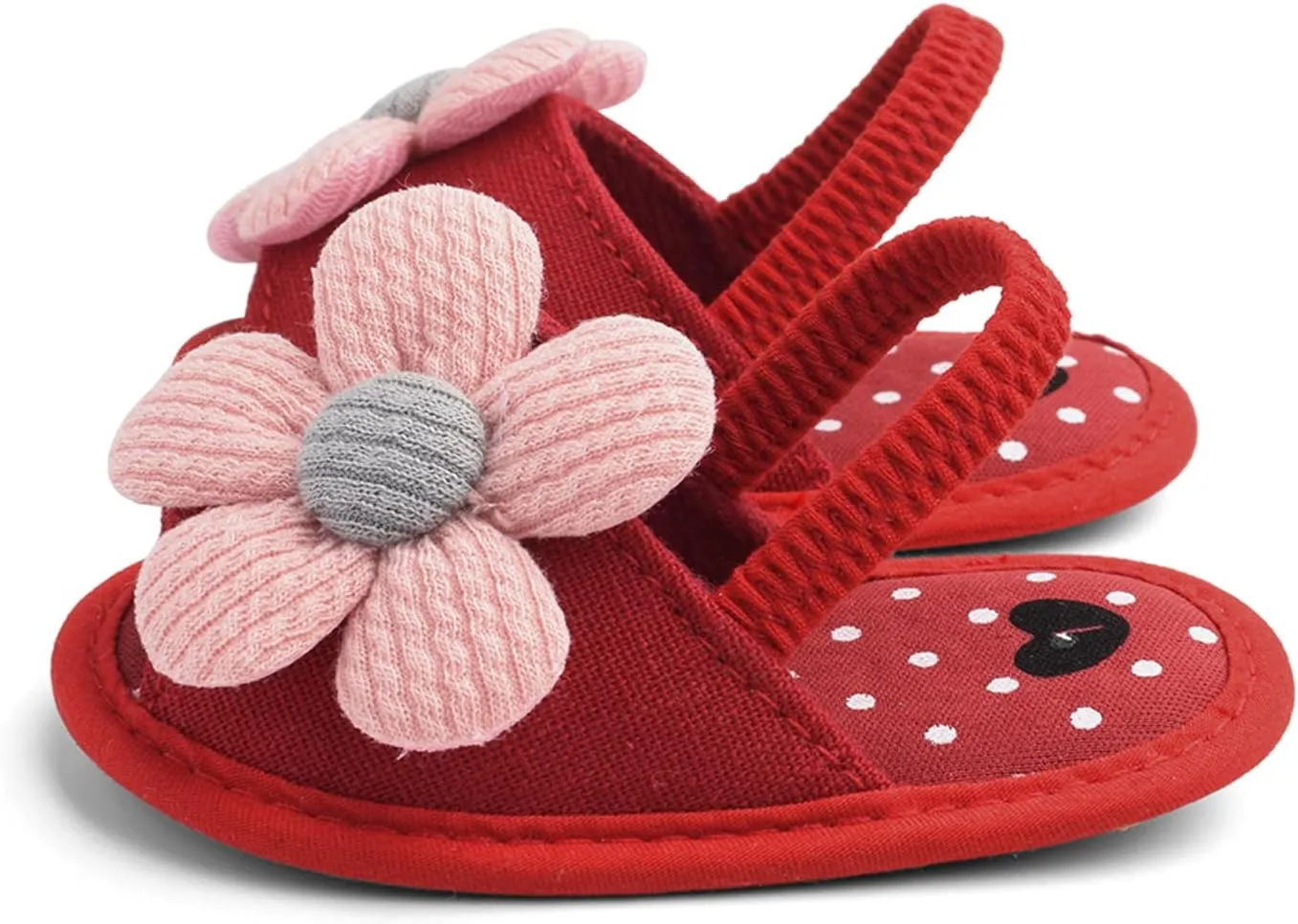 Baby Girls Flower Shoes Soft Sole Shoes Toddler Non Slip Shoes Sandals Leisure Baby Shoes for Indoor