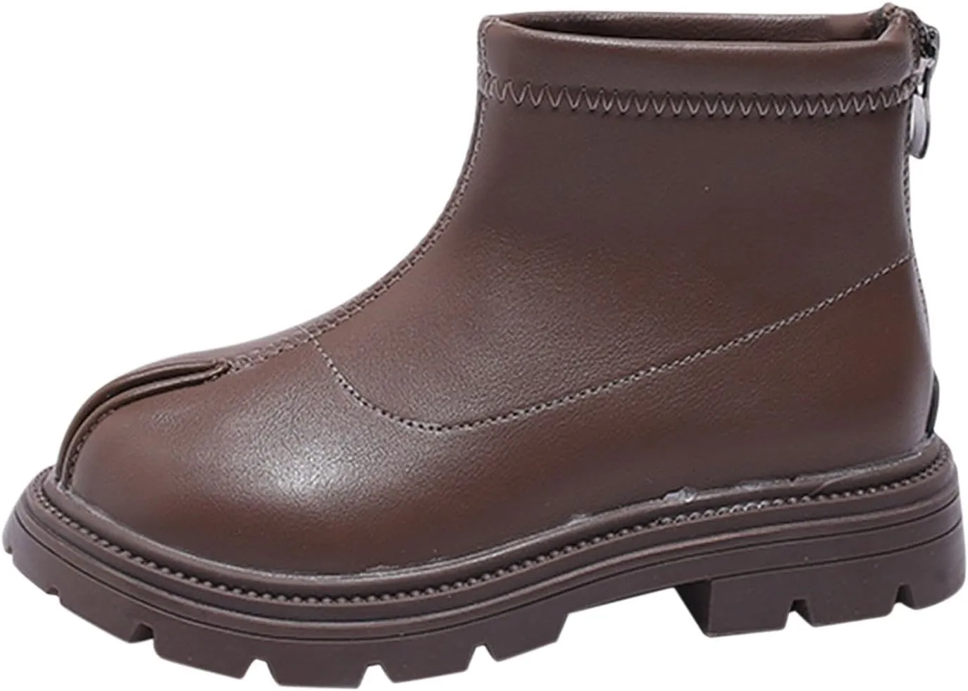 Baby Girls Side Zipper Ankle Boots Thick Sole Non Slip Plush Warm Boots Fuzzy Boots Water Proof Boots Toddler Shoes