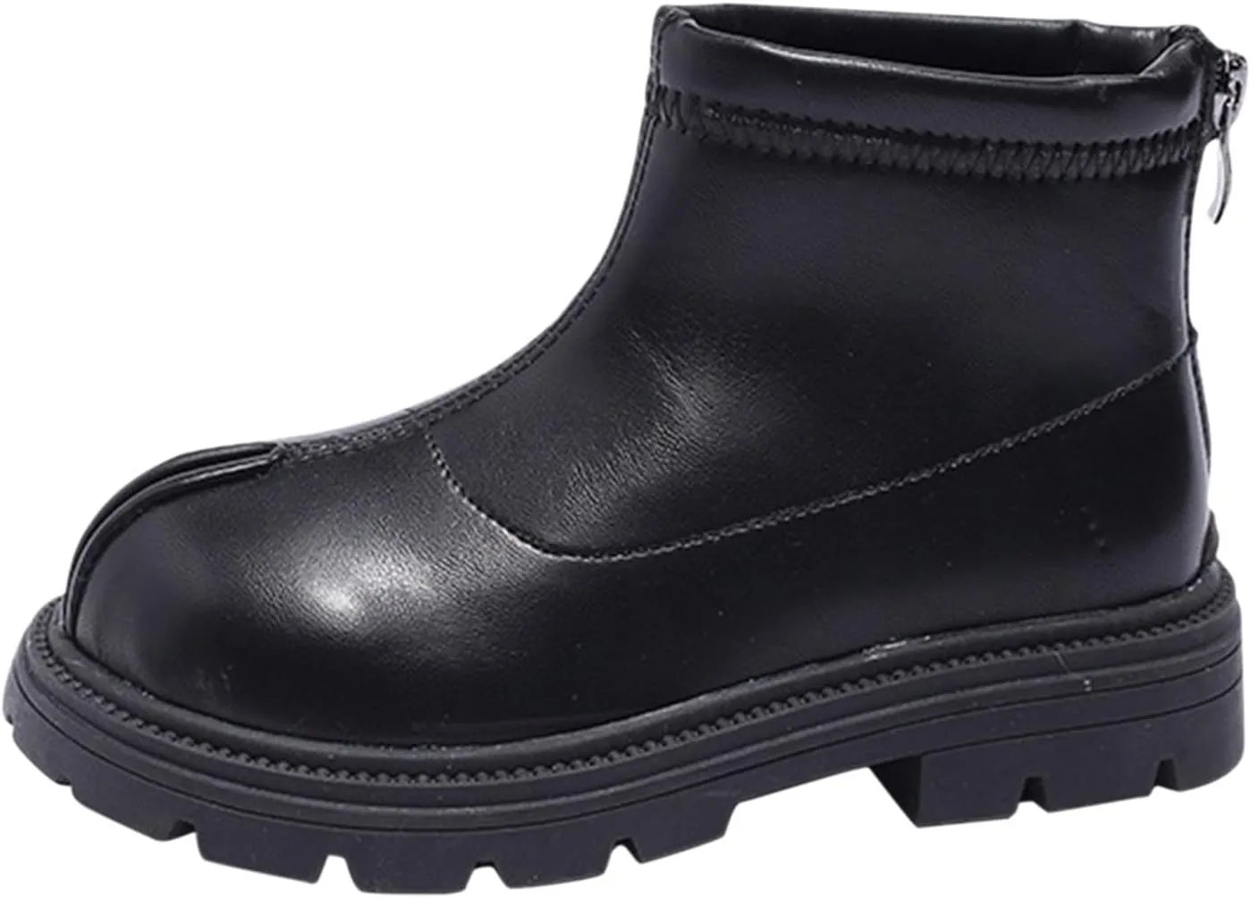 Baby Girls Side Zipper Ankle Boots Thick Sole Non Slip Plush Warm Boots Fuzzy Boots Water Proof Boots Toddler Shoes