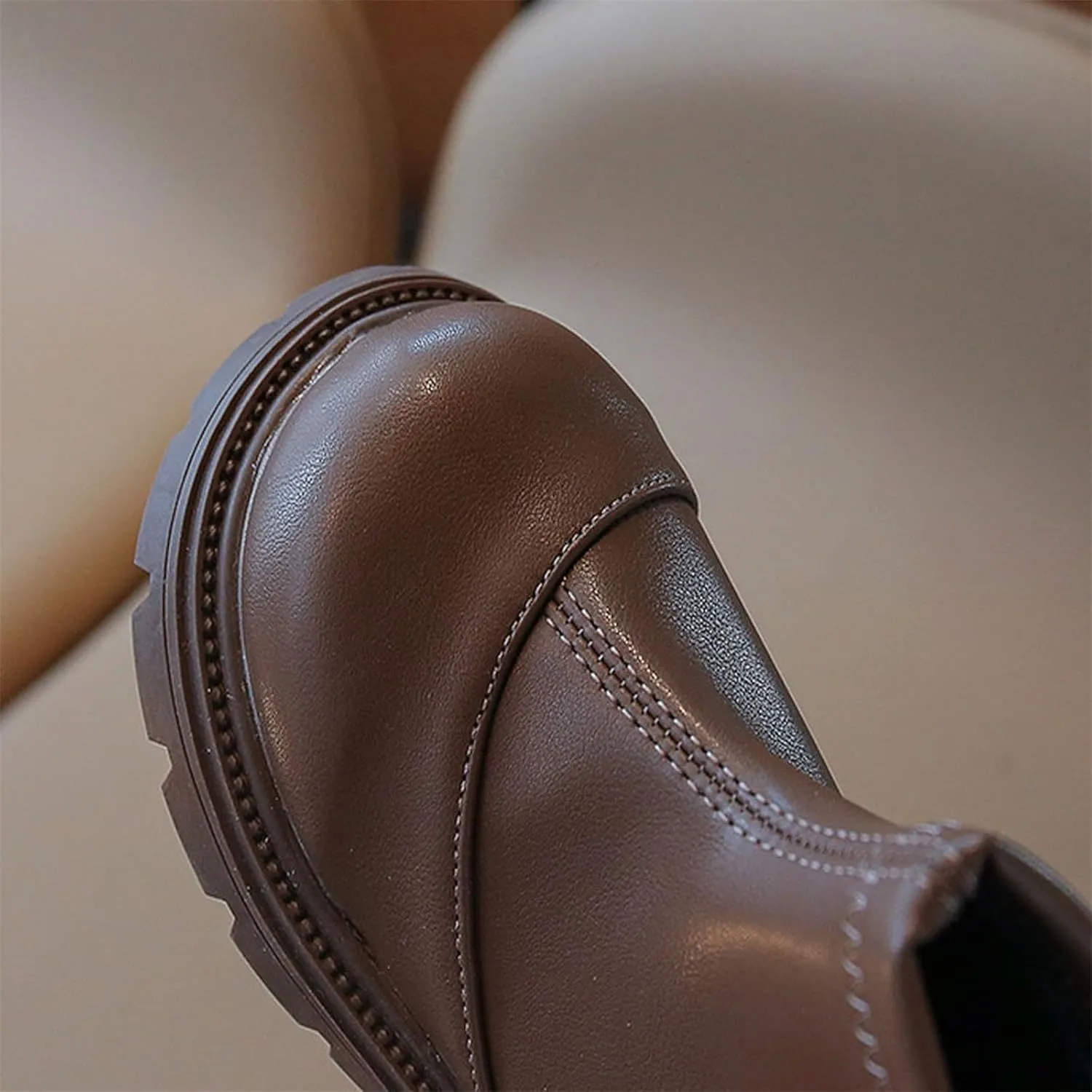 Baby Girls Side Zipper Ankle Boots Thick Sole Non Slip Plush Warm Boots Fuzzy Boots Water Proof Boots Toddler Shoes