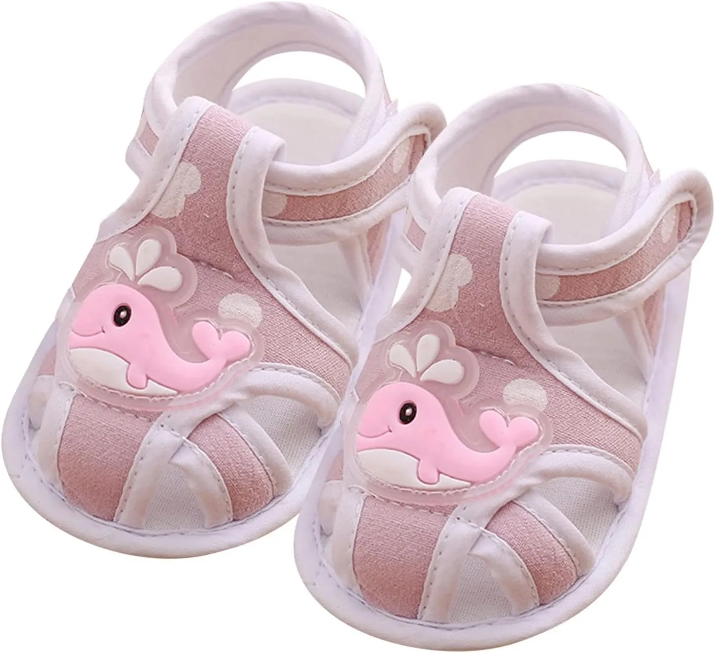 Baby Infant Boy Girl Sandals Shoes First Walking Shoes Soft Anti-Slip Rubber Sole Flat Shoes Cute (Pink, 5 Infant)