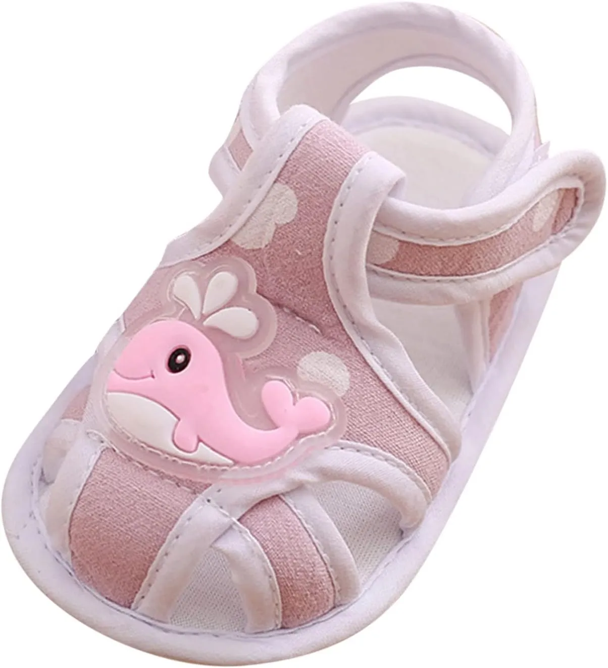 Baby Infant Boy Girl Sandals Shoes First Walking Shoes Soft Anti-Slip Rubber Sole Flat Shoes Cute (Pink, 5 Infant)